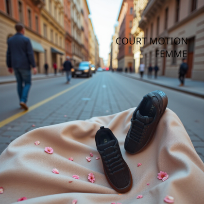 Court Motion Femme – Sneakers Noires Élégantes