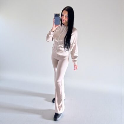 Ensemble de Survêtement Ajusté Beige Galbe