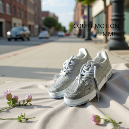 Baskets Femme Élégantes Strassées