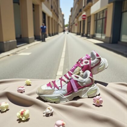 Sneakers Chunky Rose et Blanc – Style Urbain et Confort