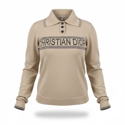 Pull Rose Poudré à Col Claudine Blanc & Boutons Perles | Look Doux